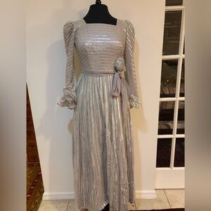 1970s vintage Silver striped dress